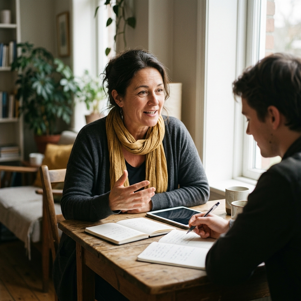 An AI coach mentoring